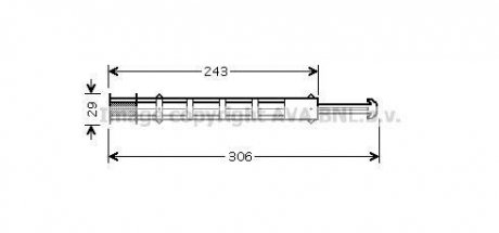 Осушувач кондиціонера CITROEN JUMPER; FIAT DUCATO; PEUGEOT BOXER 2.2D-3.0D 04.06- AVA COOLING CN D249