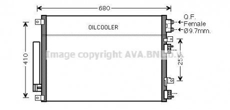Радиатор кондиционера (с осушителем) CHRYSLER 300C 2.7-6.1 09.04-11.12 AVA COOLING CR5093D
