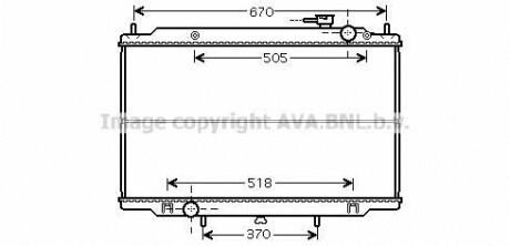 Фото автозапчасти радиатор охлаждения двигателя NISSAN PICKUP D22-NP300 98+ (AVA) AVA COOLING DN2266 (фото 1)