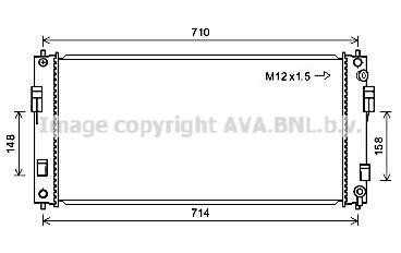 Фото автозапчасти радиатор охлаждения AVA COOLING DN 2391