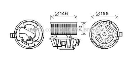 Фото автозапчасти вентилятор отопителя салона Nissan Micra (02-10) AVA AVA COOLING DN8384