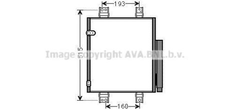 Фото автозапчасти ava daihatsu радіатор кондиціонера (конденсатор) materia 1.3, 1.5 06- AVA COOLING DU5062D