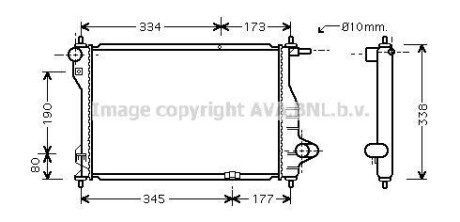 Фото автозапчасти радиатор охлаждения CHEVROLET Matiz (AVA) AVA COOLING DW2075