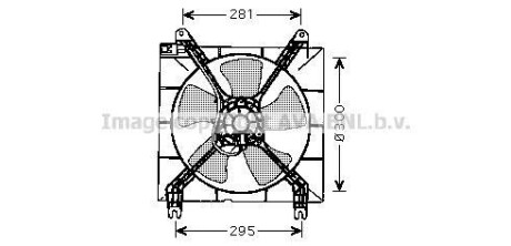 Фото автозапчасти вентилятор охлождения Lacetti / Nubira 14 / 16 08/03- AVA COOLING DW7507