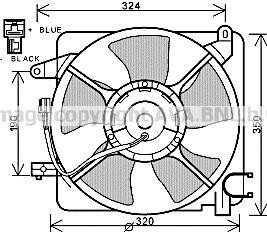 Фото автозапчасти ava chevrolet вентилятор радіатора охолодження matiz, spark AVA COOLING DW7519