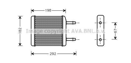 Фото автозапчасти радиатор отопителя DAEW MATIZ 0.8 MT/AT 98-(AVA) AVA COOLING DWA6024