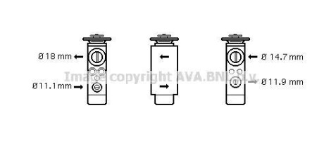 Фото автозапчасти расширительный клапан, кондиционер AVA COOLING FD 1380