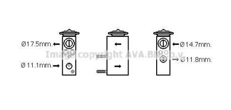 Фото автозапчасти клапан кондиціонера AVA COOLING FD1462