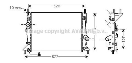 Фото автозапчасти радиатор охлаждения двигателя Ford Focus (04-12), C-Max (07-10) 1.4-1.6 AVA COOLING FD2368