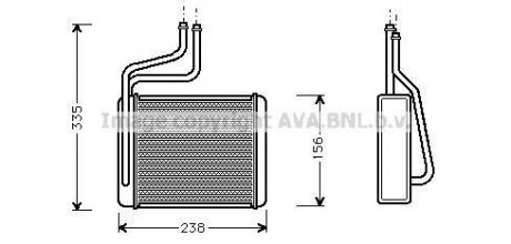 Радиатор отопителя салона FORD MONDEO 96- AVA COOLING FD 6286