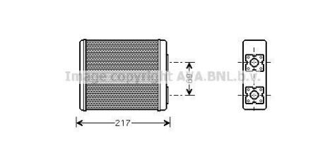 Фото автозапчасти теплообмінник, система опалення салону AVA COOLING FD6362