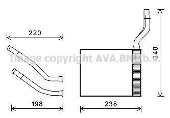 Фото автозапчастини радіатор обігрівача салону Ford Mondeo IV Galaxy S-max AC+ AVA AVA COOLING FD6464