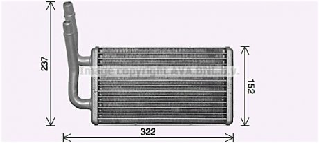 Радиатор отопителя салона Ford Tranzit 06> AVA COOLING FD6661 (фото 1)