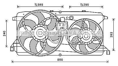 Фото автозапчастини ava ford вентилятор радіатора transit 2.2 06- AVA COOLING FD7579