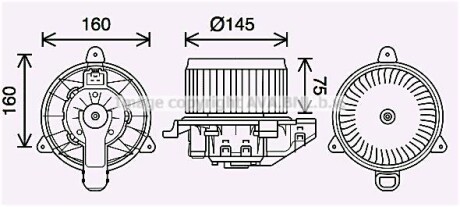 Фото автозапчастини вентилятор салону AVA COOLING FD8626 (фото 1)