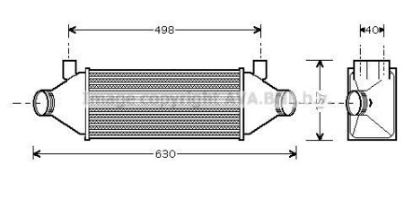 Фото автозапчастини інтеркулер Ford Transit 2.4TDDI (00-) AVA AVA COOLING FDA4314