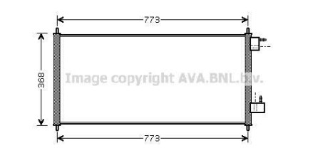 Фото автозапчастини радіатор кондиціонера FORD TOURNEO CONNECT, TRANSIT CONNECT 1.8/1.8D 06.02-12.13 AVA COOLING FDA 5361