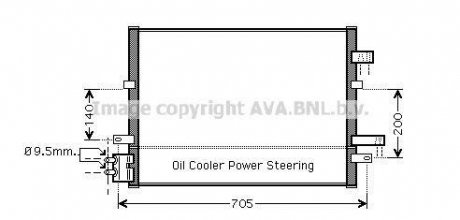 Радиатор кондиционера FORD MONDEO III 1.8-2.5 10.00-03.07 AVA COOLING FDA5377 (фото 1)