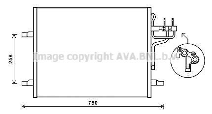 Фото автозапчасти радиатор кондиционера FORD KUGA I 2.0D/2.5 02.08-11.12 AVA COOLING FDA 5483