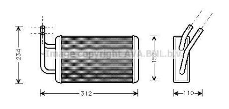 Фото автозапчасти теплообмінник, система опалення салону AVA COOLING FDA6215