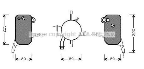 Фото автозапчасти осушитель кондиционера FORD TRANSIT, TRANSIT TOURNEO 2.0/2.4D/2.5D 05.91-12.00 AVA COOLING FDD119