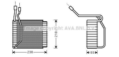 Фото автозапчасти испаритель кондиционера FORD TRANSIT 2.0D-2.4D 01.00-05.06 AVA COOLING FDV110