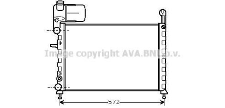 Фото автозапчасти радіатор, охолодження двигуна AVA COOLING FT2101