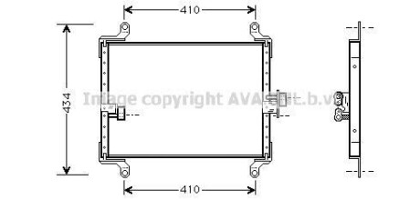 Фото автозапчастини радіатор кондиціонера AVA COOLING FT5206