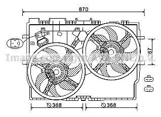 Вентилятор, охлаждение двигателя AVA COOLING FT7585 (фото 1)
