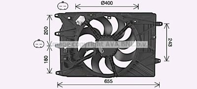 Фото автозапчасти вентилятор радіатора AVA COOLING FT7615