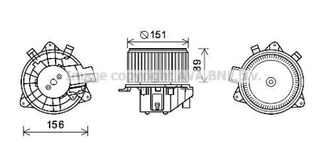 Фото автозапчасти вентилятор салону AVA COOLING FT8439