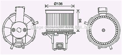 Фото автозапчасти вентилятор салону AVA COOLING FT8465