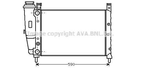 Фото автозапчасти ava fiat радіатор охолодження двиг. fiorino 1.4/1.6 94- AVA COOLING FTA2122