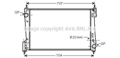 Фото автозапчасти ava opel радіатор сист. охолодження двиг. corsa d, fiat grande punto 1.3d 06- AVA COOLING FTA2311