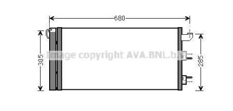 Фото автозапчасти радіатор кондиціонера AVA COOLING FTA5406D