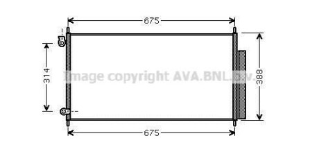 Фото автозапчастини радіатор кондиціонера HONDA ACCORD VII 2.0/2.2D 02.03-05.08 AVA COOLING HD5185D