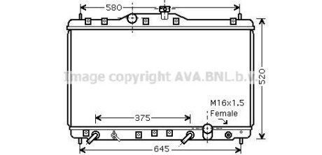 Фото автозапчасти ava honda радіатор охолодження двиг. legend iii 3.5 96- AVA COOLING HDA2173 (фото 1)