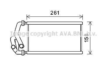 Фото автозапчасти радиатор отопителя салона Honda Civic (05-13), CR-V (06-12) AVA AVA COOLING HDA6294