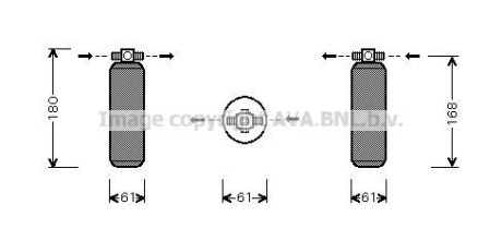 Фото автозапчастини осушувач кондиціонера HONDA ACCORD IV, ACCORD V 1.9/2.0/2.2 01.90-10.98 AVA COOLING HDD211