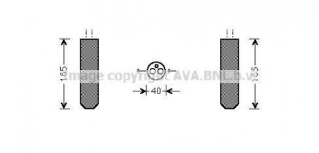 Осушитель кондиционера HONDA CIVIC VIII; TOYOTA YARIS, YARIS VERSO 1.0-2.2D 04.99- AVA COOLING HD D230 (фото 1)