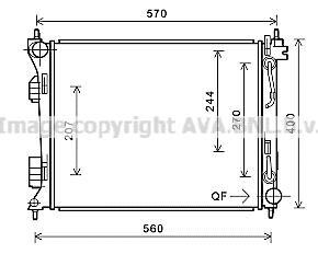 Фото автозапчастини радіатор охолодження двигуна Hyundai Accent (11-17) 1.6 CRDi AT AVA AVA COOLING HY2270