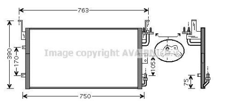 Фото автозапчасти радиатор кондиционера HYUNDAI SONATA IV, XG; KIA MAGENTIS 2.0-3.5 03.98- AVA COOLING HY5083