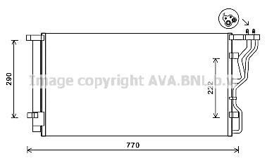 Фото автозапчастини радіатор кондиціонера AVA COOLING HY5298D (фото 1)