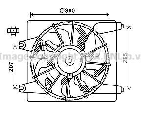 Фото автозапчасти вентилятор радіатора AVA COOLING HY7560