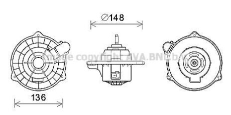 Фото автозапчасти вентилятор салону AVA COOLING HY8404