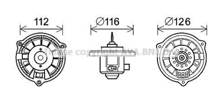 Фото автозапчастини вентилятор салону AVA COOLING HY8409