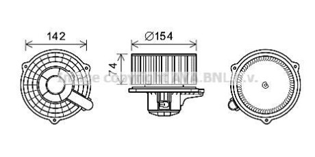 Фото автозапчасти вентилятор отопителя салона Hyundai Grand Starex, H-1 (07-) AVA AVA COOLING HY8425