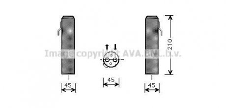 Осушитель кондиционера HYUNDAI TUCSON; KIA SPORTAGE II 2.0/2.0D/2.7 08.04- AVA COOLING HYD218 (фото 1)