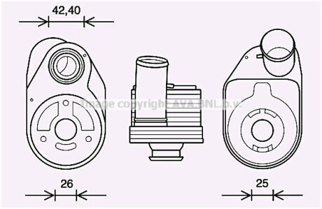 Фото автозапчасти ava fiat оливний радіатор (без корпуса) iveco daily iii, iv, v 2.3d 02- AVA COOLING IV3136