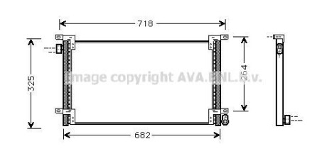 Фото автозапчасти радиатор кондиционера IVECO DAILY III 2.8D 05.99-07.07 AVA COOLING IVA5044